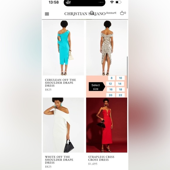 Christian Siriano Cold-Shoulder Midi A-Line Dress Crepe in Black/Pink Si… - Picture 14 of 15